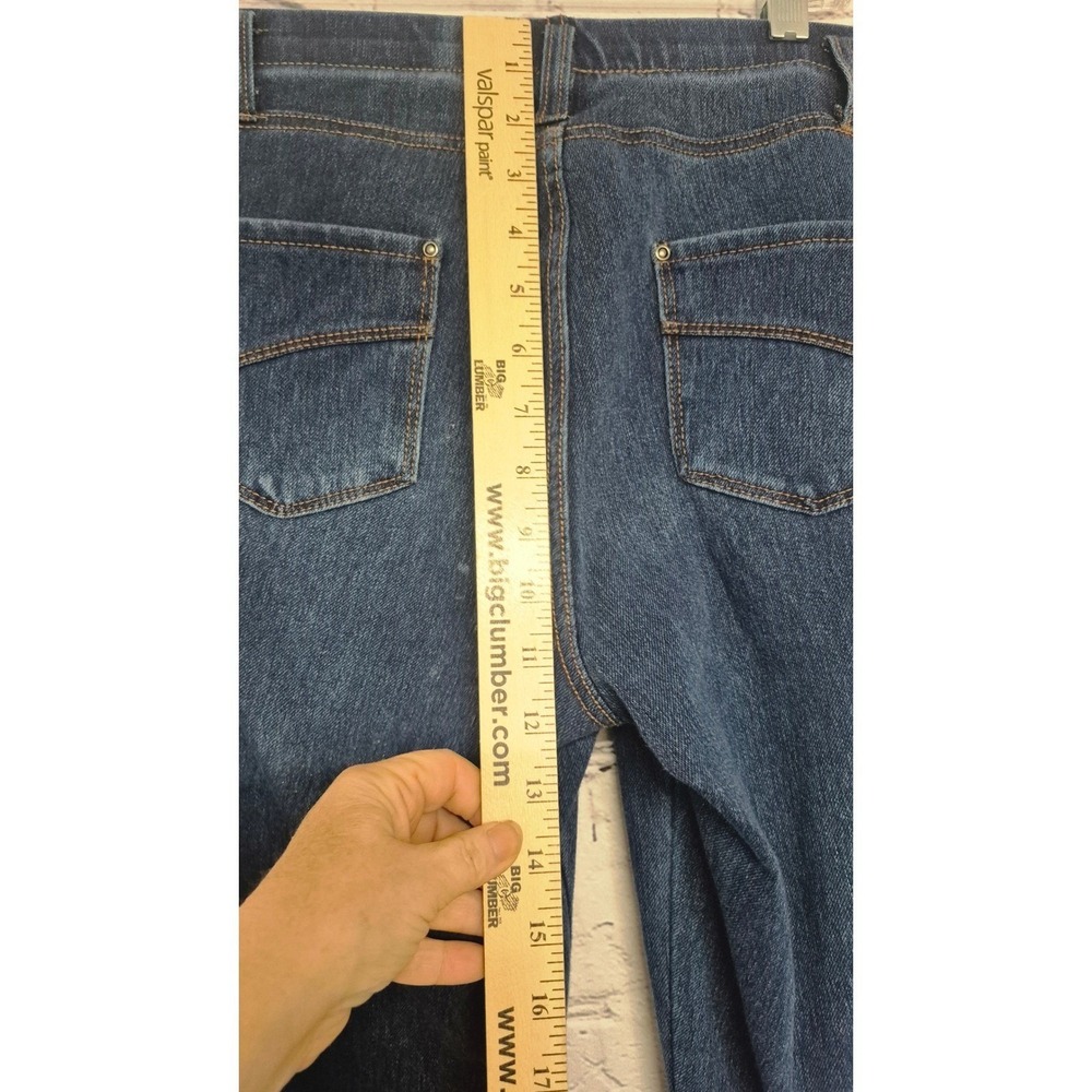 Roll Tide Alabama‎ Crimson Tide Ruffle Hem Denim Jeans Upcycled Fan Pants LG 12 - Picture 10 of 16